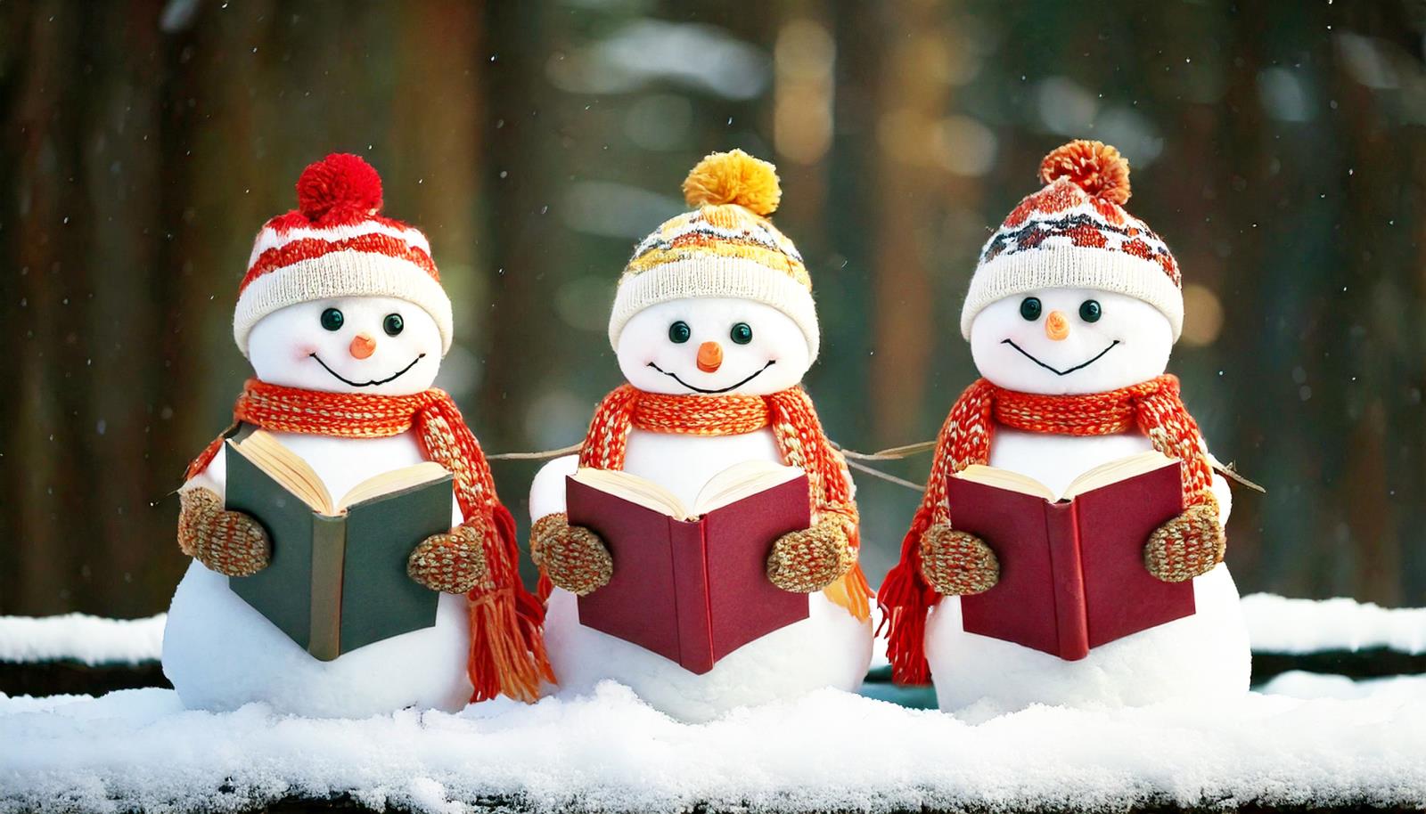 Snowmen Reading books